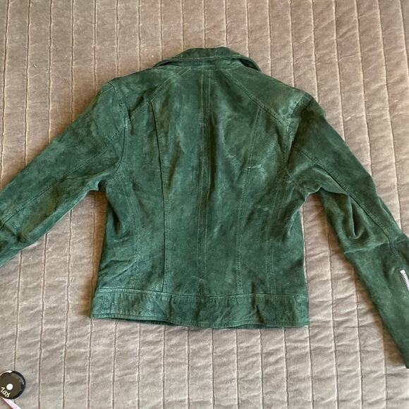 Blank NYC Suede Moto Jacket in Emerald Green size S - Picture 10 of 10